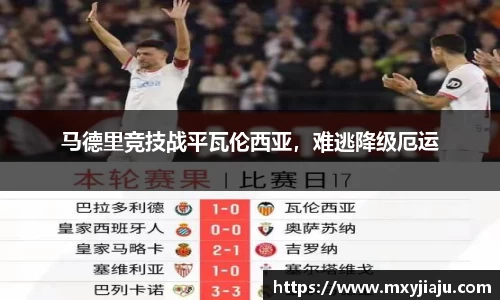 马德里竞技战平瓦伦西亚，难逃降级厄运