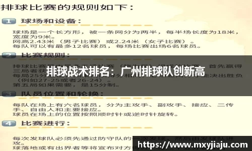 排球战术排名：广州排球队创新高