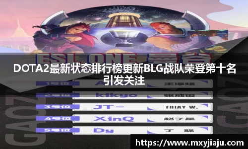 DOTA2最新状态排行榜更新BLG战队荣登第十名引发关注